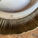 Vintage glass and brass ceiling lamp