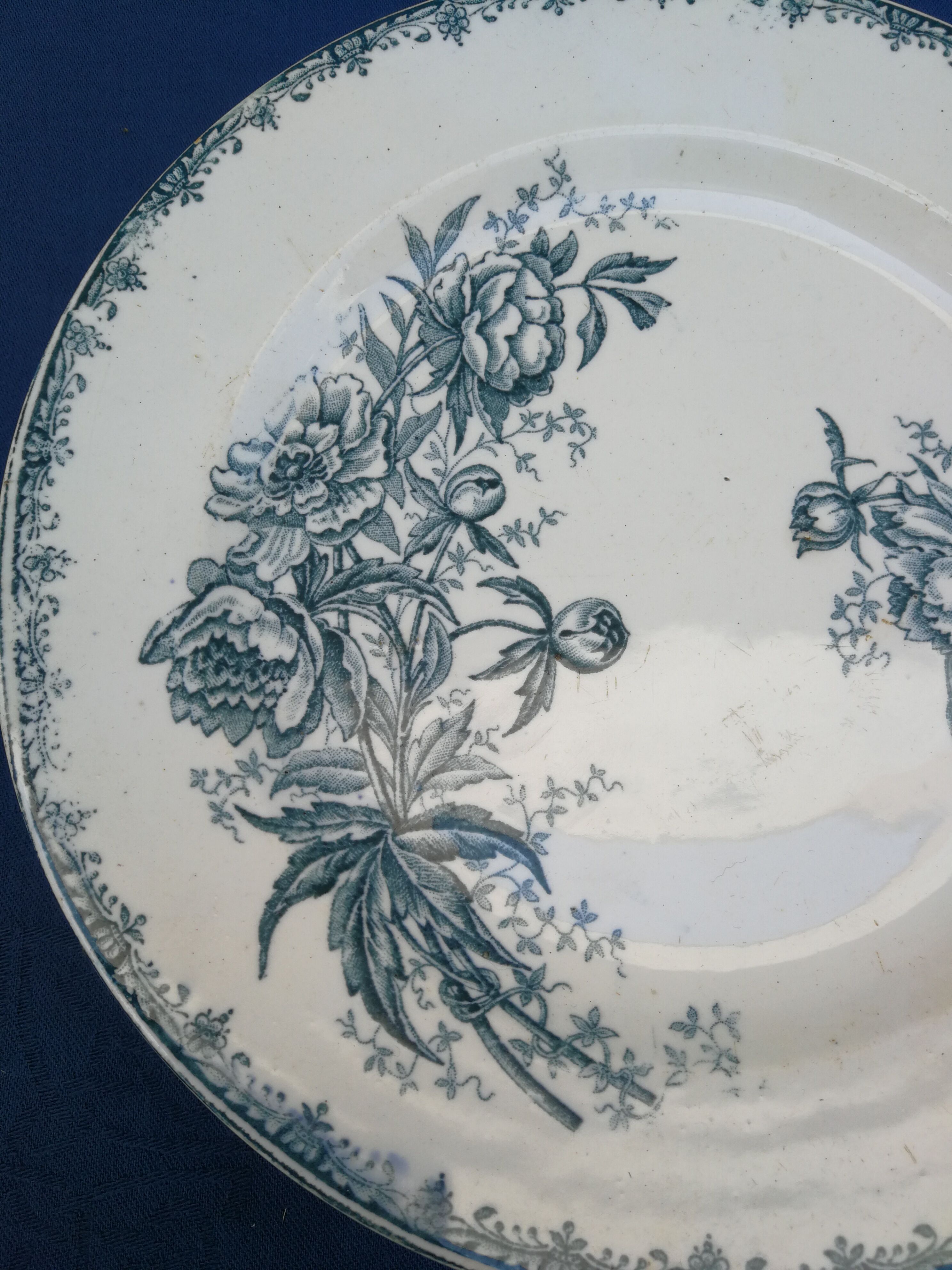 Compotier in iron earth Peonies