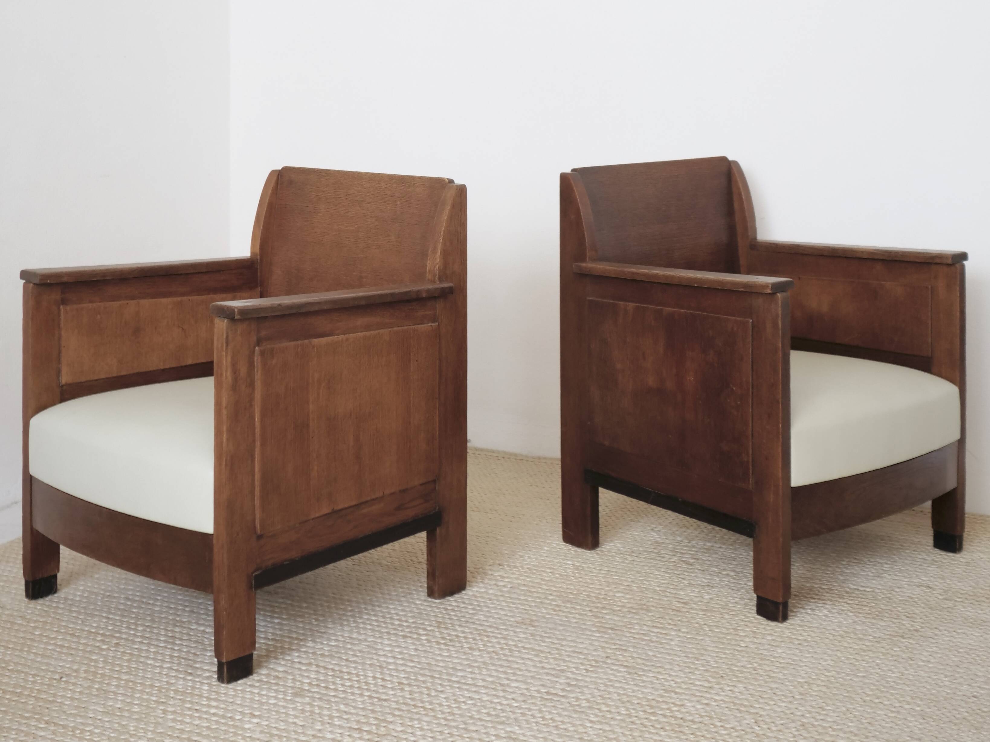Art Deco armchairs Haagse School the pair