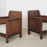 Art Deco armchairs Haagse School the pair