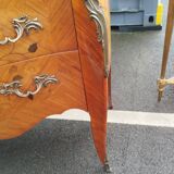 Old louis xv style marquetry chest of drawers