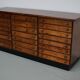 Vintage German pine and oak apothecary cabinet, 1950s