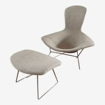 Harry bertoia knoll armchair and footrest (ottoman) armchair Bird chair