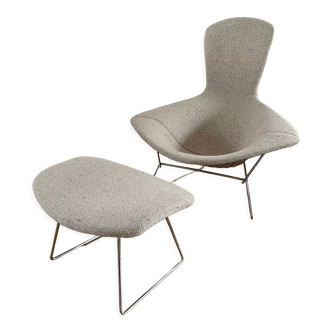 Harry bertoia knoll armchair and footrest (ottoman) armchair Bird chair