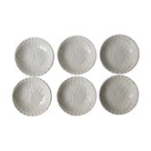6 hollow plates in slurry, fish shape, Sarreguemines France