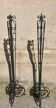 Pair of wrought iron lamp legs