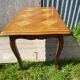 Former table low style Louis XV marquetry wood feet curved vintage