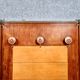 Art deco period coat rack in mahogany and light wood around 1940