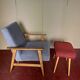 Śnieżka armchair from the 1970s./ gray patterned velor
