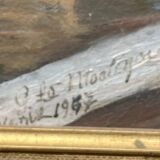 Tableau: Oil on panel - landscape of Venice