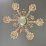 Rezzonico chandelier, venice, gilded murano glass circa 1920