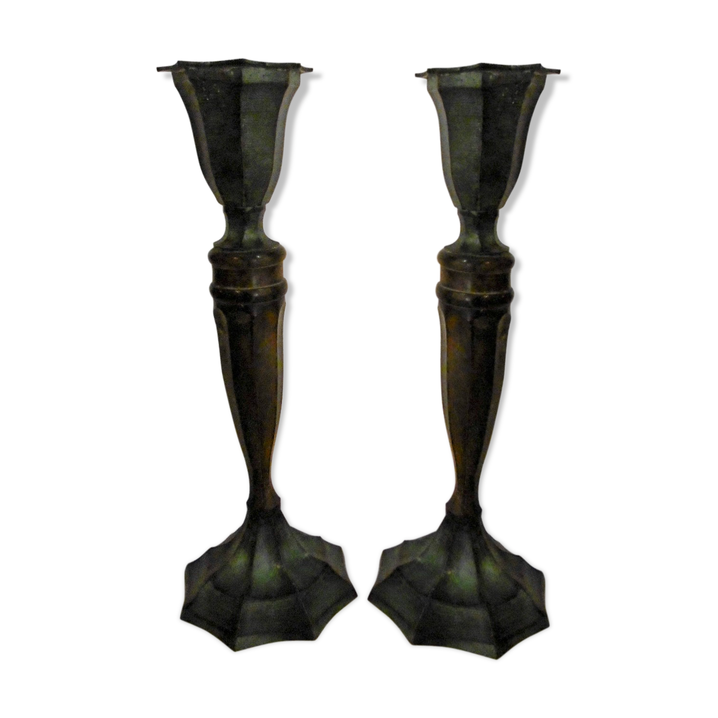 Pair of art deco candlesticks