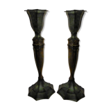 Pair of art deco candlesticks