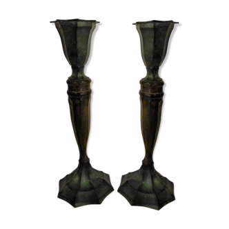 Pair of art deco candlesticks