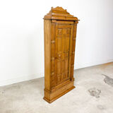 Antique oak shallow wall cabinet.