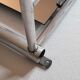 Aluminum wall coat rack with mirror, 5 hooks and a hat holder, 50s