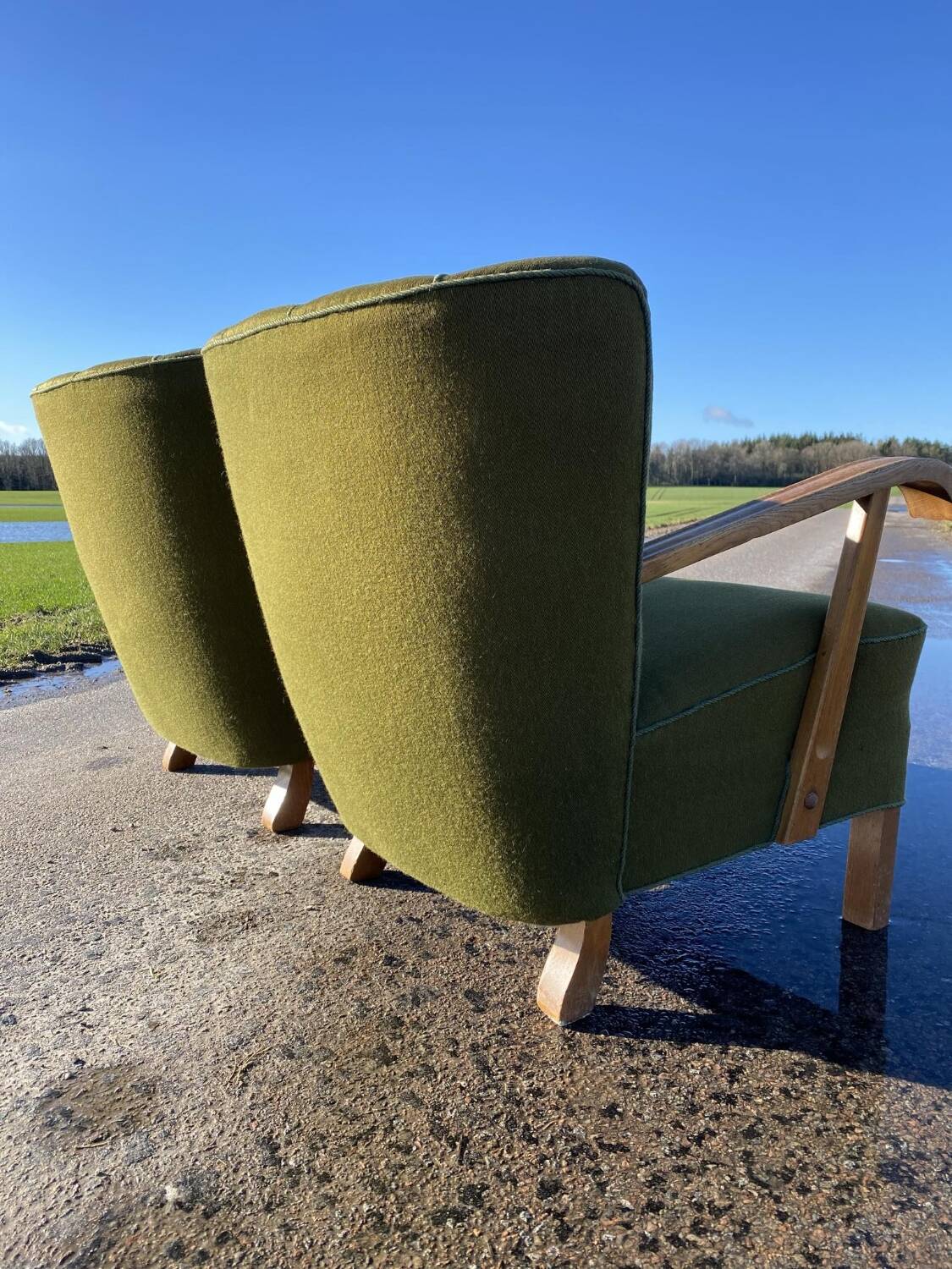 Pair of mid century lounge chairs