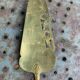 Pie server in vermeil and silver filled, hallmarked, chiseled floral motif, old