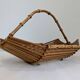 Vintage wooden and bamboo fruit basket