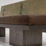 Sculptural Post-Modern Steel Sofa, France 1980s