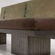 Sculptural Post-Modern Steel Sofa, France 1980s