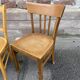 Lot 4 Bistro chairs mismatched wood curved Brasserie