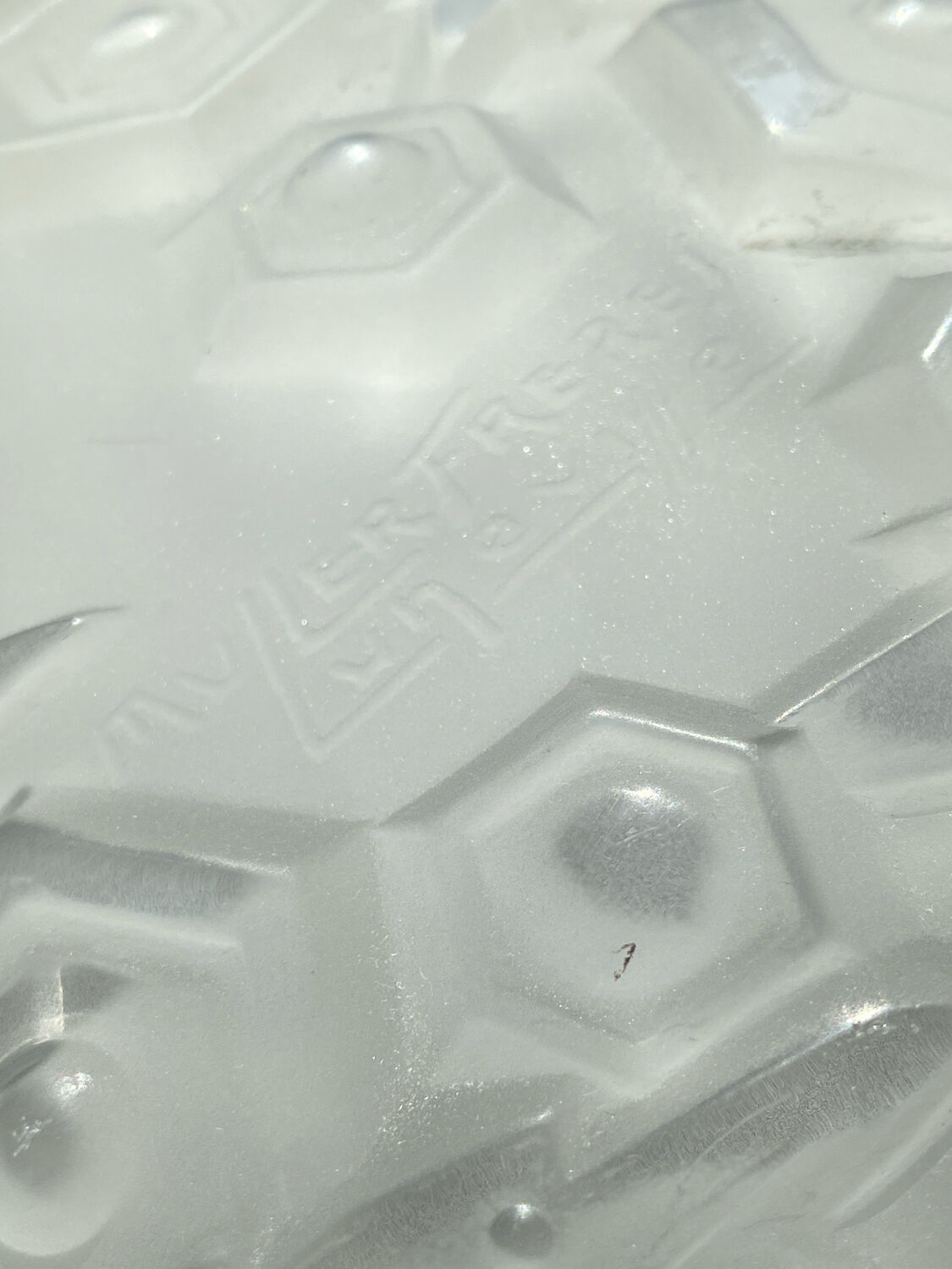 Muller Frères, moulded glass pendant, Art Deco