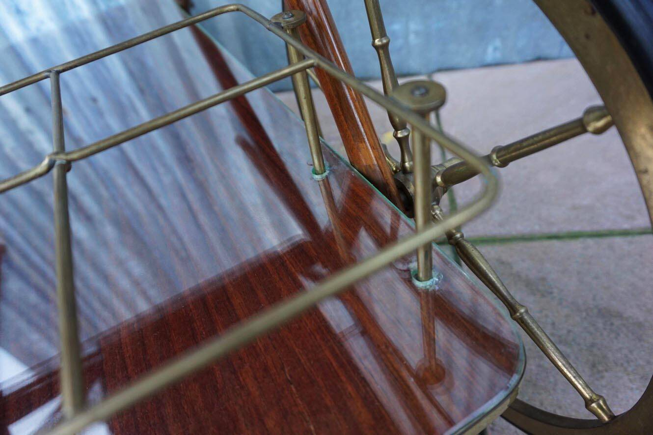 Mid-century bar cart/service cart by Cesare Lacca, 1950s.