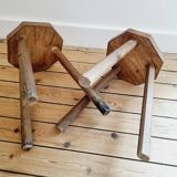 Brutalist stools - pair