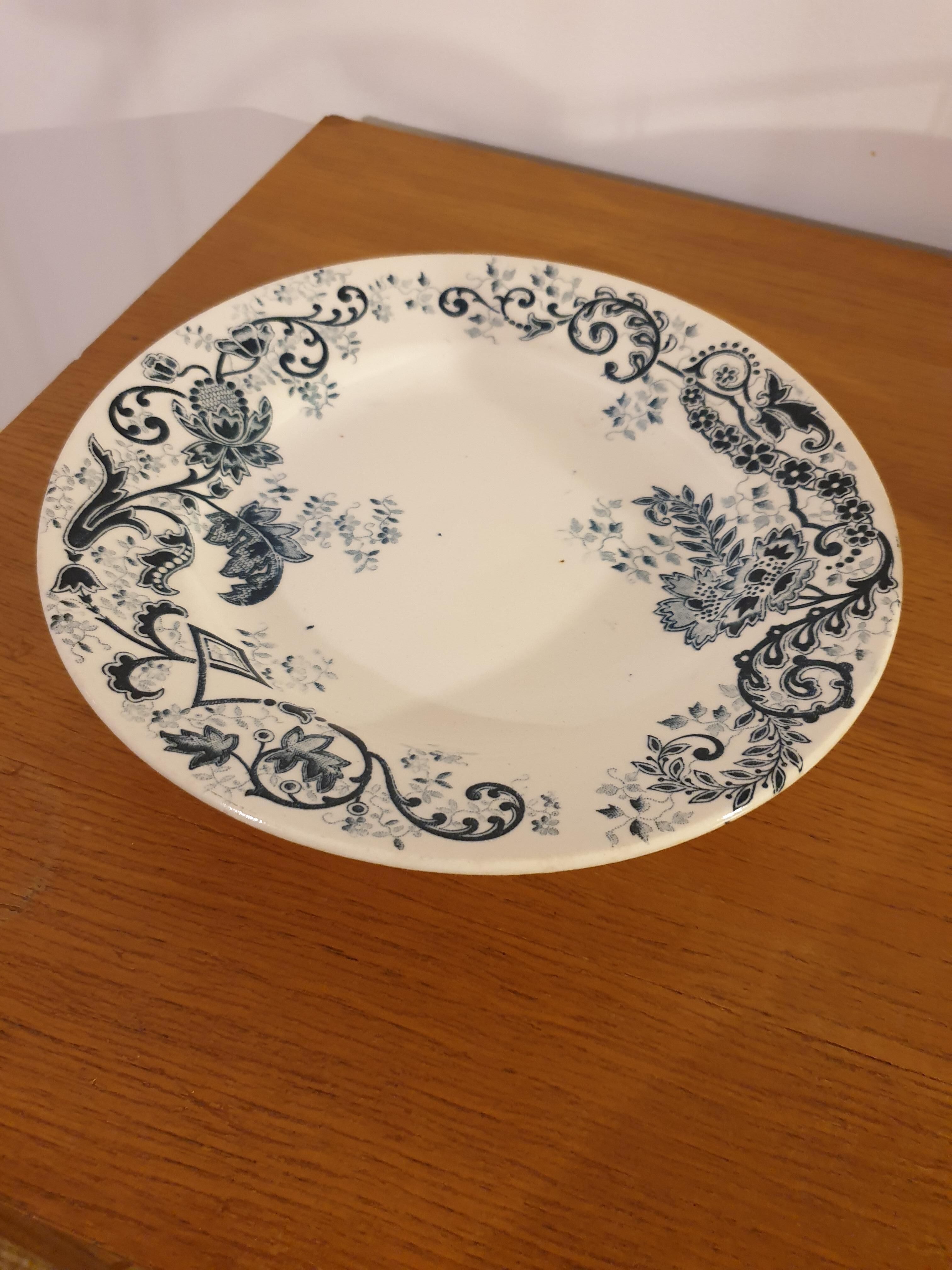 Compotier in earthenware E.Bourgeois