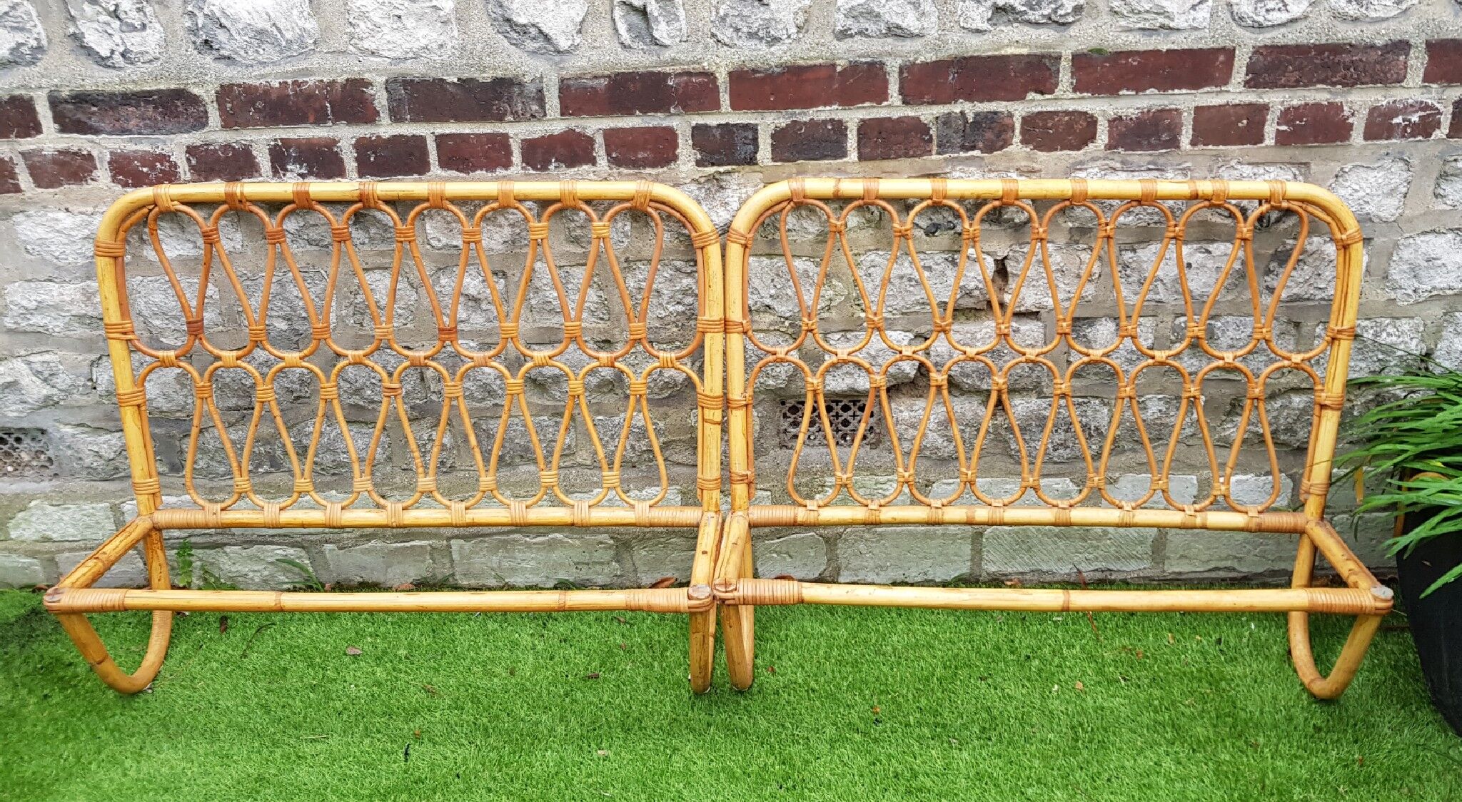 Bed rattan circa 1960