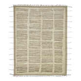 Tapis turc rustique tissé à la main en laine beige 276 cm x 358 cm