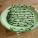 Vintage Vallauris asparagus dish in barbotine ceramic – 1950s