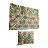 Ancienne parure de lit et coussin enfant,  années 70