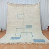 Traditional handmade Beni Ouraine Berber rug, size 100 x 200 cm