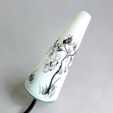 Pair Mid century brass and glass double wall sconces