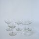 Set of 5 molded glass champagne glasses 1950
