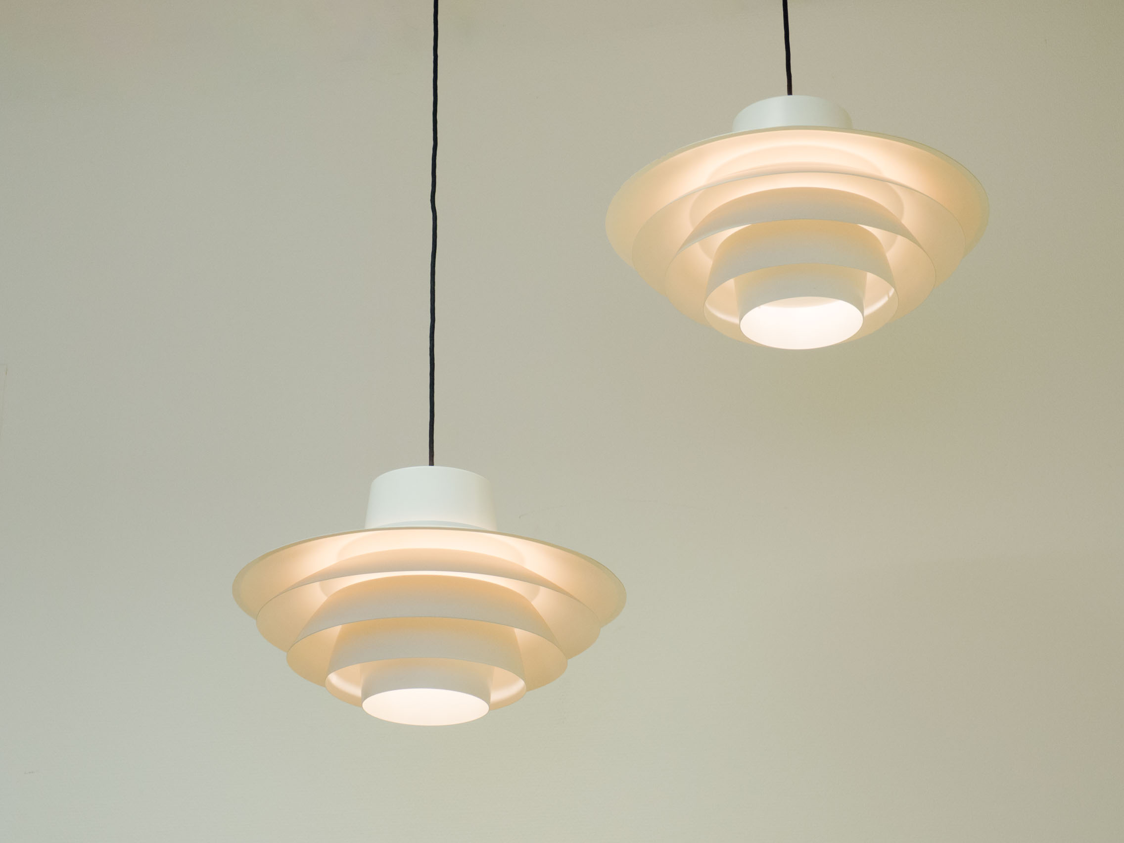 Nordisk Solar set of two hanging lights by Sven Middelboe
