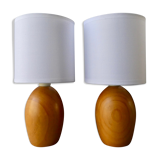 Pair of pine lamps, 80s