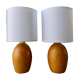Pair of pine lamps, 80s