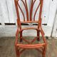 4 chaises bambou et cuir Roche Bobois 1960