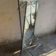Coat rack with mirror in metal Memphis style (1980s)
