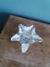 Star candle holder in glass or bubbled crystal, Biot style