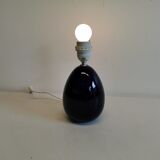 Small Table lamp in dark blue ceramic, made by Søholm ceramics Denmark.