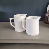 Pair of Digoin porcelain pitchers