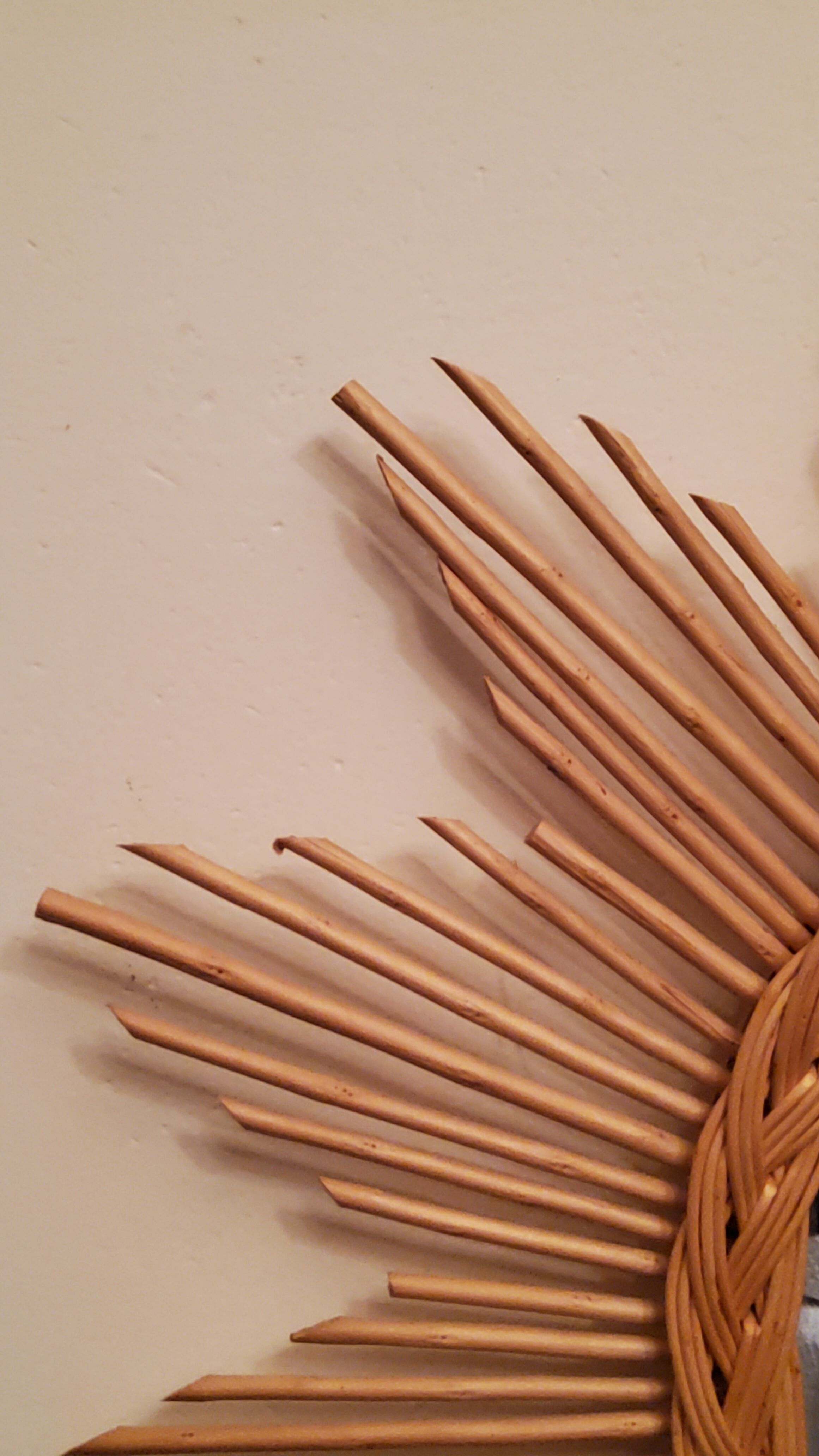 Rattan sun mirror from the 70s