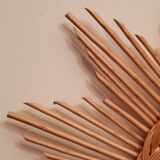 Rattan sun mirror from the 70s