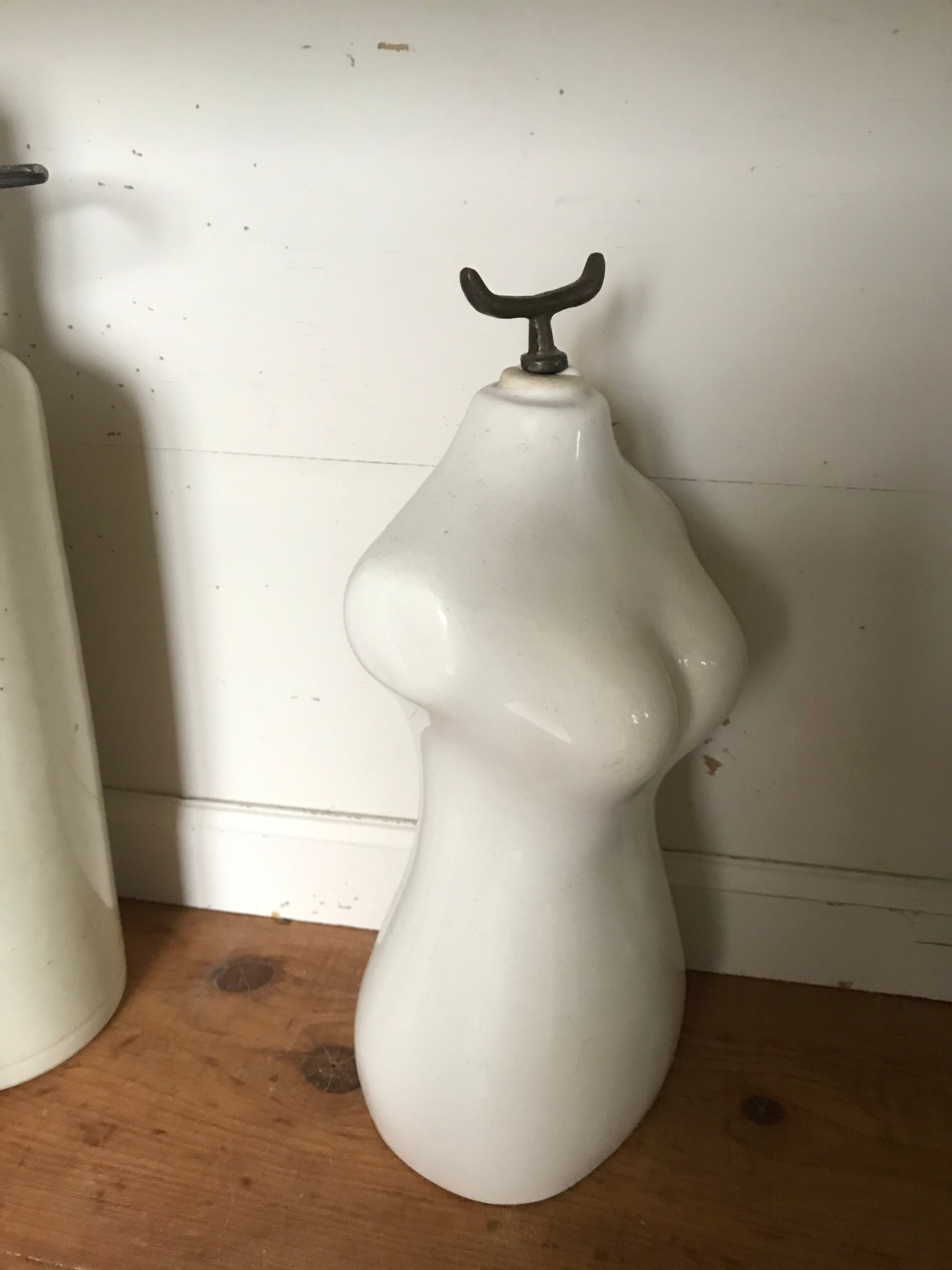 Enamelled ceramic bust