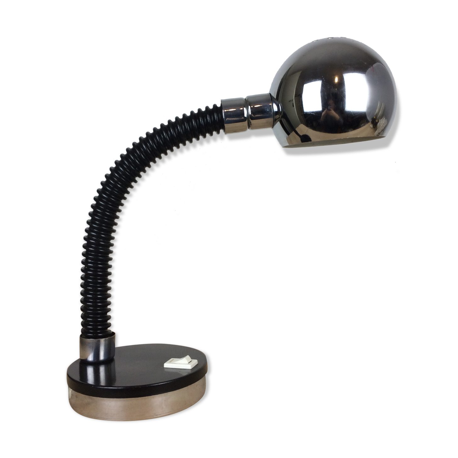 Targetti Sankey desk lamp in chrome, space age, 70's