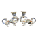 Pair of dragon candlesticks in Desvres earthenware, Rouen